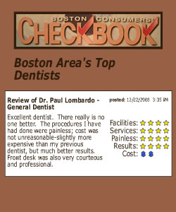 Boston Area's Top Dentists, Dr. Paul Lombardo of Burlington, MA